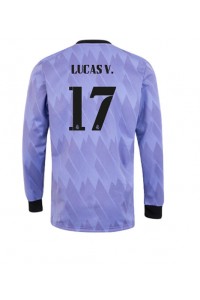Real Madrid Lucas Vazquez #17 Voetbaltruitje Uit tenue 2022-23 Lange Mouw